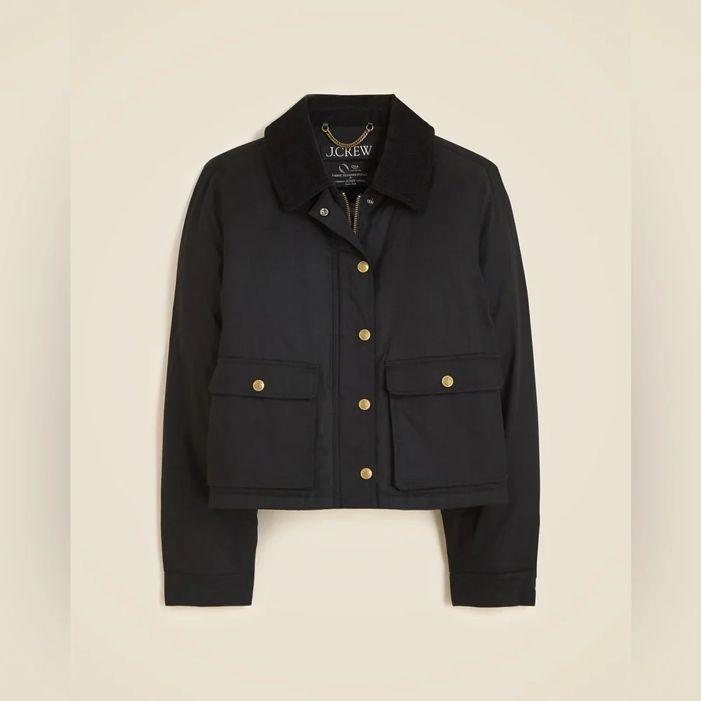 J. Crew Cropped Barn Jacket™ in ripstop cotton - Picture 3 of 5